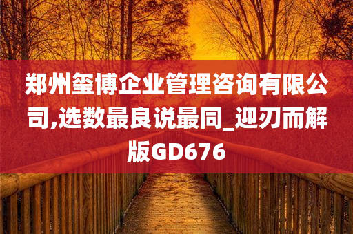 郑州玺博企业管理咨询有限公司,选数最良说最同_迎刃而解版GD676