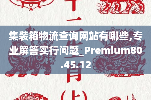 集装箱物流查询网站有哪些,专业解答实行问题_Premium80.45.12