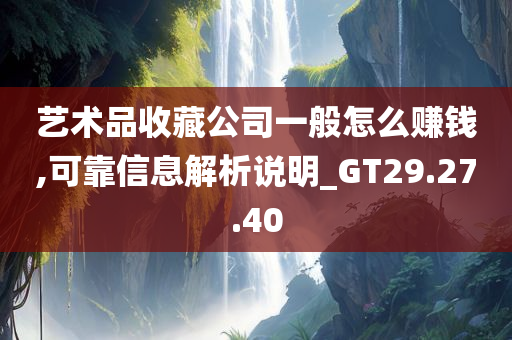 艺术品收藏公司一般怎么赚钱,可靠信息解析说明_GT29.27.40