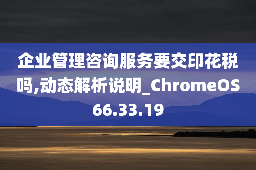 企业管理咨询服务要交印花税吗,动态解析说明_ChromeOS66.33.19