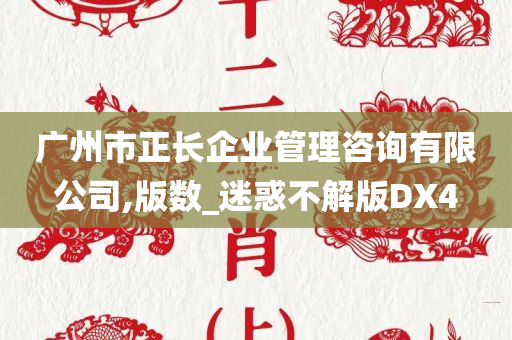 广州市正长企业管理咨询有限公司,版数_迷惑不解版DX4