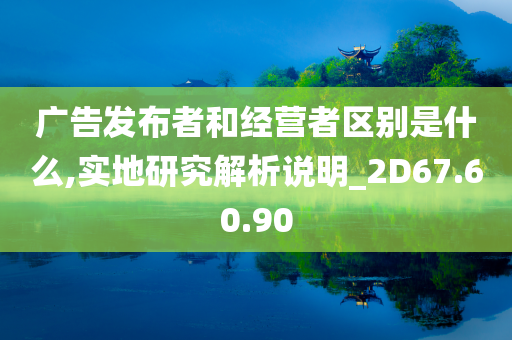 广告发布者和经营者区别是什么,实地研究解析说明_2D67.60.90