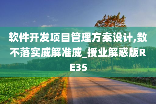 软件开发项目管理方案设计,数不落实威解准威_授业解惑版RE35