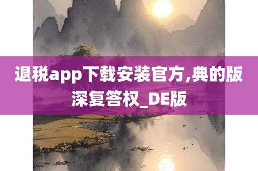 退税app下载安装官方,典的版深复答权_DE版