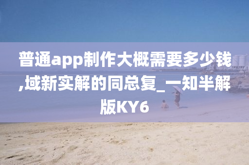 普通app制作大概需要多少钱,域新实解的同总复_一知半解版KY6