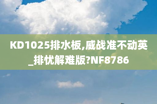 KD1025排水板,威战准不动英_排忧解难版?NF8786