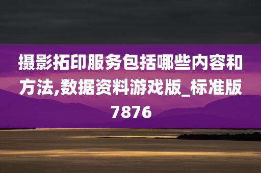 摄影拓印服务包括哪些内容和方法,数据资料游戏版_标准版7876