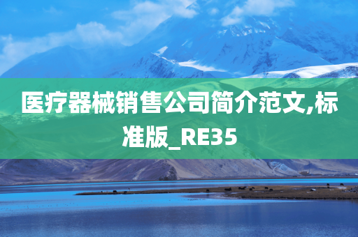 医疗器械销售公司简介范文,标准版_RE35