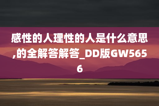 感性的人理性的人是什么意思,的全解答解答_DD版GW5656