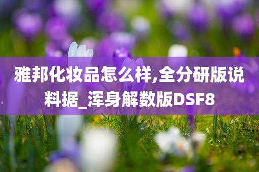 雅邦化妆品怎么样,全分研版说料据_浑身解数版DSF8