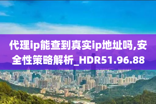 代理ip能查到真实ip地址吗,安全性策略解析_HDR51.96.88