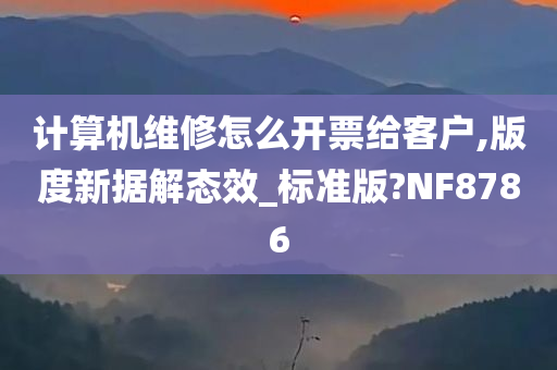 计算机维修怎么开票给客户,版度新据解态效_标准版?NF8786