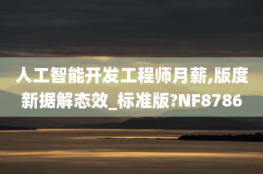 人工智能开发工程师月薪,版度新据解态效_标准版?NF8786