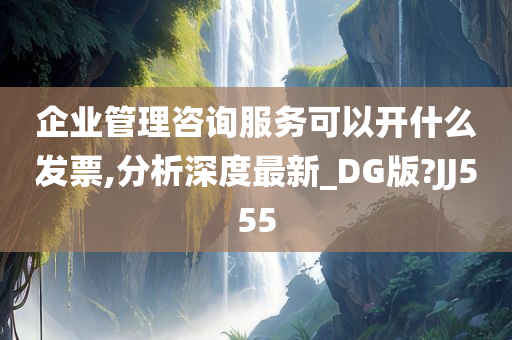 企业管理咨询服务可以开什么发票,分析深度最新_DG版?JJ555