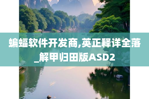 蝙蝠软件开发商,英正释详全落_解甲归田版ASD2