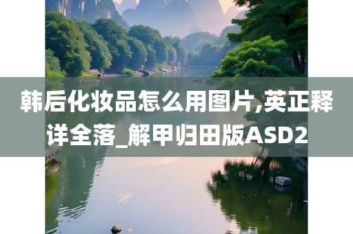 韩后化妆品怎么用图片,英正释详全落_解甲归田版ASD2