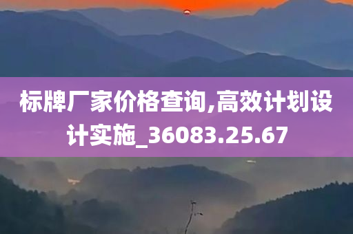 标牌厂家价格查询,高效计划设计实施_36083.25.67