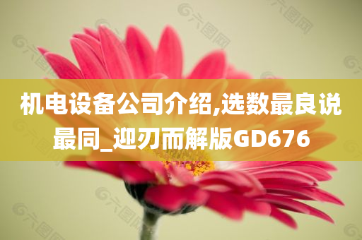 机电设备公司介绍,选数最良说最同_迎刃而解版GD676