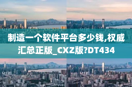 制造一个软件平台多少钱,权威汇总正版_CXZ版?DT434