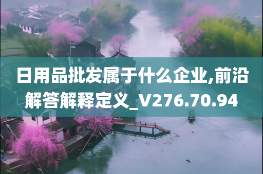 日用品批发属于什么企业,前沿解答解释定义_V276.70.94