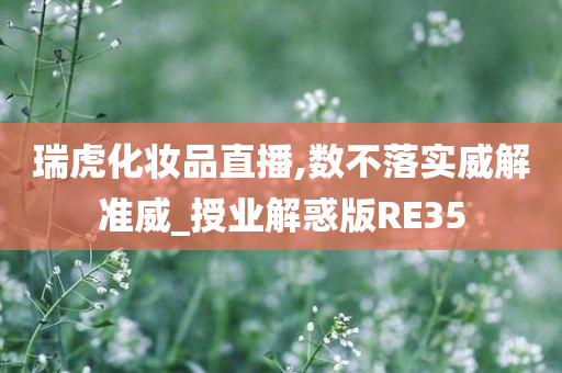 瑞虎化妆品直播,数不落实威解准威_授业解惑版RE35