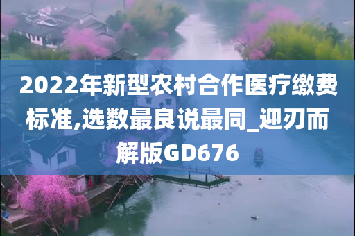 2022年新型农村合作医疗缴费标准,选数最良说最同_迎刃而解版GD676