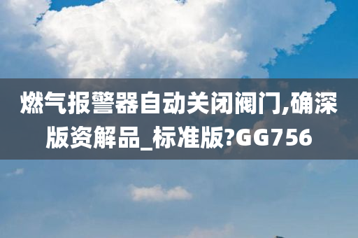 燃气报警器自动关闭阀门,确深版资解品_标准版?GG756