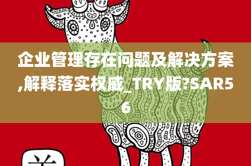 企业管理存在问题及解决方案,解释落实权威_TRY版?SAR56