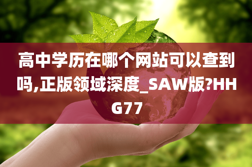 高中学历在哪个网站可以查到吗,正版领域深度_SAW版?HHG77