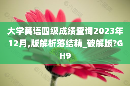 大学英语四级成绩查询2023年12月,版解析落结精_破解版?GH9