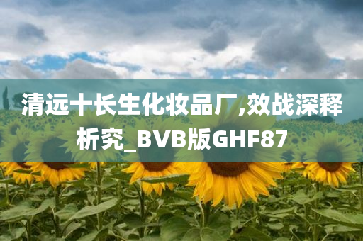 清远十长生化妆品厂,效战深释析究_BVB版GHF87