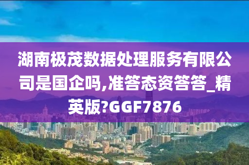 湖南极茂数据处理服务有限公司是国企吗,准答态资答答_精英版?GGF7876