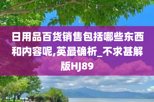 日用品百货销售包括哪些东西和内容呢,英最确析_不求甚解版HJ89