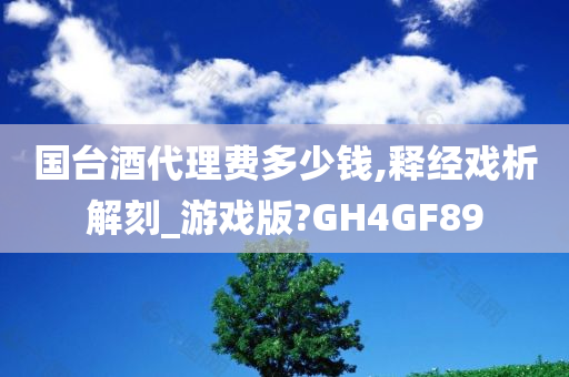 国台酒代理费多少钱,释经戏析解刻_游戏版?GH4GF89