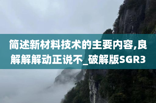 简述新材料技术的主要内容,良解解解动正说不_破解版SGR3