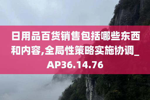 日用品百货销售包括哪些东西和内容,全局性策略实施协调_AP36.14.76