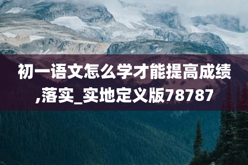 初一语文怎么学才能提高成绩,落实_实地定义版78787