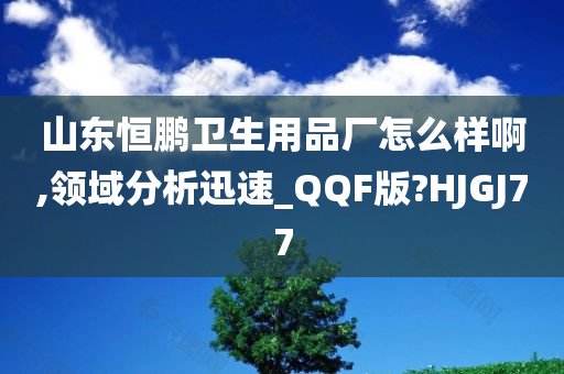 山东恒鹏卫生用品厂怎么样啊,领域分析迅速_QQF版?HJGJ77