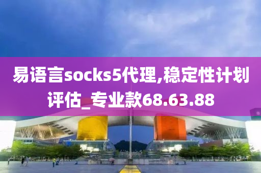 易语言socks5代理,稳定性计划评估_专业款68.63.88