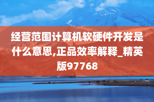 经营范围计算机软硬件开发是什么意思,正品效率解释_精英版97768