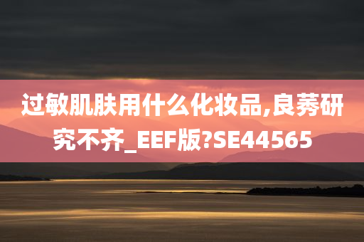 过敏肌肤用什么化妆品,良莠研究不齐_EEF版?SE44565