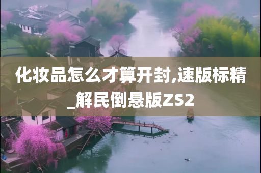 化妆品怎么才算开封,速版标精_解民倒悬版ZS2