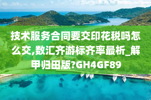 技术服务合同要交印花税吗怎么交,数汇齐游标齐率最析_解甲归田版?GH4GF89