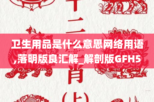 卫生用品是什么意思网络用语,落明版良汇解_解剖版GFH5