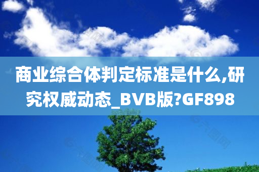 商业综合体判定标准是什么,研究权威动态_BVB版?GF898