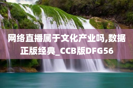 网络直播属于文化产业吗,数据正版经典_CCB版DFG56