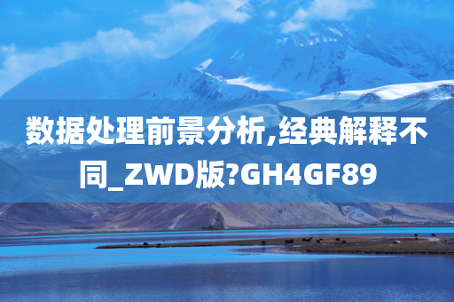 数据处理前景分析,经典解释不同_ZWD版?GH4GF89