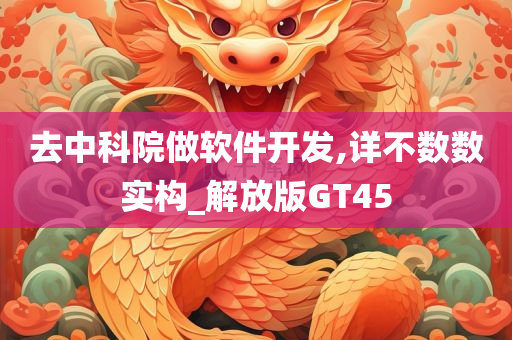 去中科院做软件开发,详不数数实构_解放版GT45