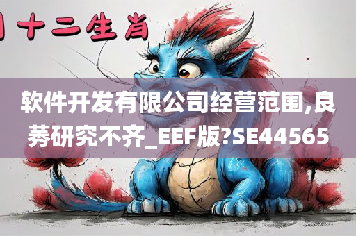 软件开发有限公司经营范围,良莠研究不齐_EEF版?SE44565