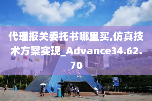 代理报关委托书哪里买,仿真技术方案实现_Advance34.62.70